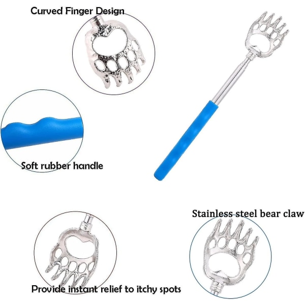 8 kpl Ulosvedettäviä Teleskooppisia Karhunkynsi Selkäkutinaa Vähentäviä Päänahkahierontavälineitä