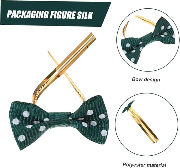 500 stk. sløyfer til forsegling av klubber, vridde sløyfer til klubber for baking DIY