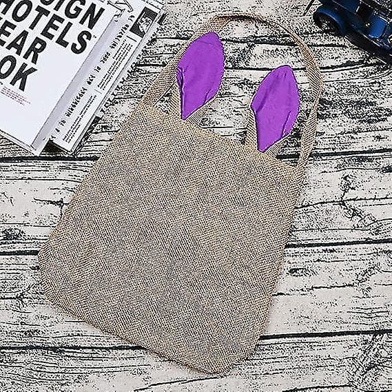 6-pack Påskkaninväskor Jute Burlap Tote Äggjakt