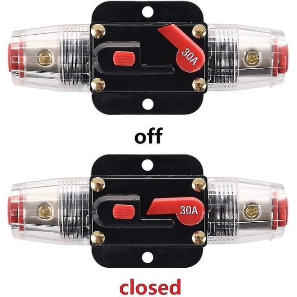 12v-24v DC 30 Amp afbryder, sikringsholder, inline sikringsblok