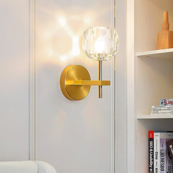 LED Moderne Vægslampe Krystal Guld Soveværelse Jern 7w
