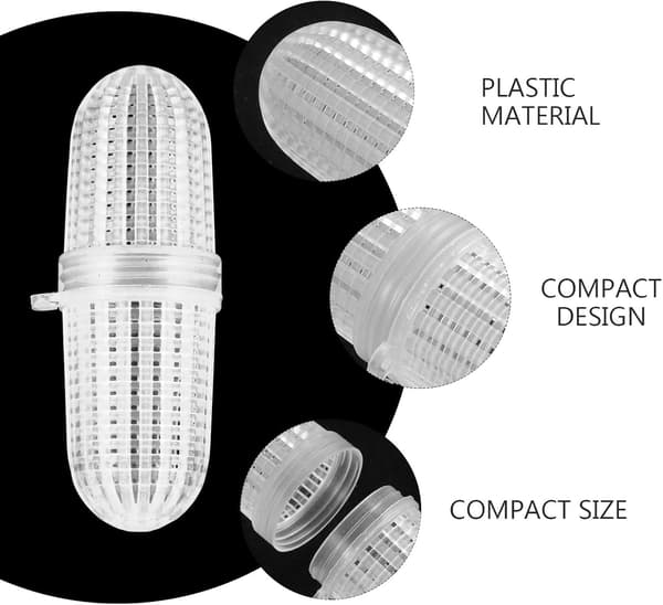 10 stk. hvit plast regnormboks med gjenget lokk, ventilerende