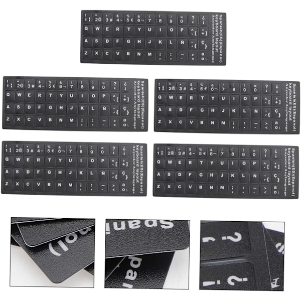 Tangentbordsdekaler Set Laptop Tangentbord Bokstav Dekaler Full Täckning Långvariga Användare