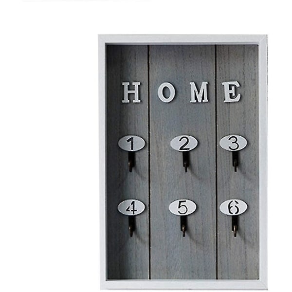 Wall Mounted Key Holder Wood Decorative Home Sign Key Hooks For Living