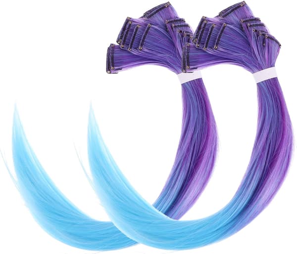 20 st gradient peruk hårförlängning hårknippe slingor för feststyling material lätt att fästa och bära