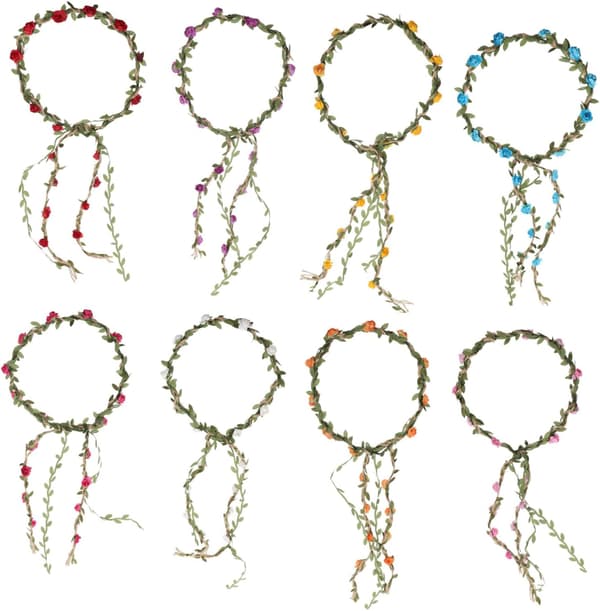 8 st rosenblomma pannband blomma håraccessoarer bröllop hårvin boho accessoarer flicka pannband