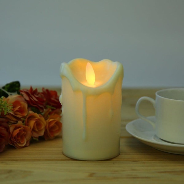 Hc-005b Battery Powered Remote Control Flame Candles