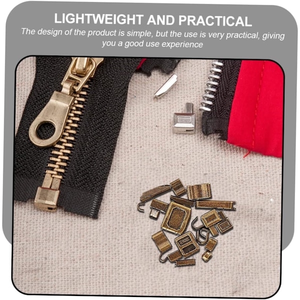 Zipper Supplies Universal Dragkedjestopp Reparationskit för Hemmabruk Enkel att Installera