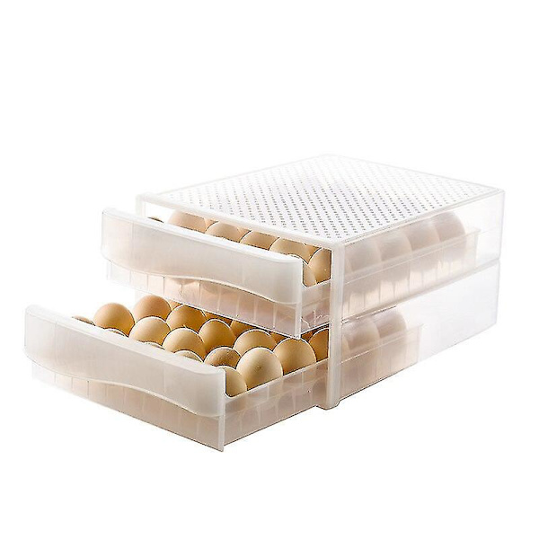 Eggboks for kjøleskap, plast, skuff