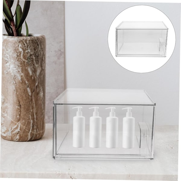 Gennemsigtig Stabelbar Makeup Opbevaringsskuffe Alsidig Bordplade Organizer