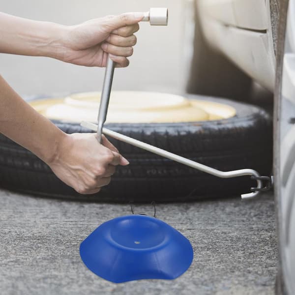 Husbilshjulkil Blå Plast Halkfri Stabilisatorblock för Bilsläp Camping Parkering Däcksäkerhet