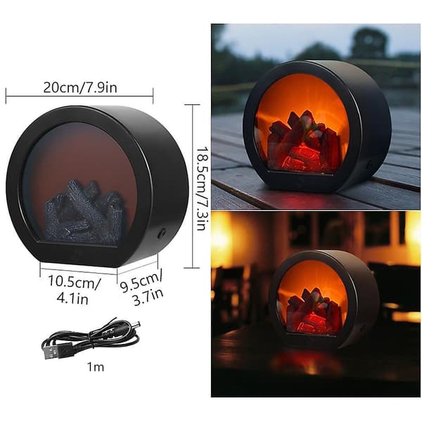 Simuleret Pejs Model Natlys USB Kreativ