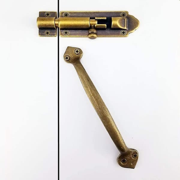 Massiv Messing Cylinderbolt, Antik Messing Dørskydedørgreb, Robust Dørskydeboltgreb