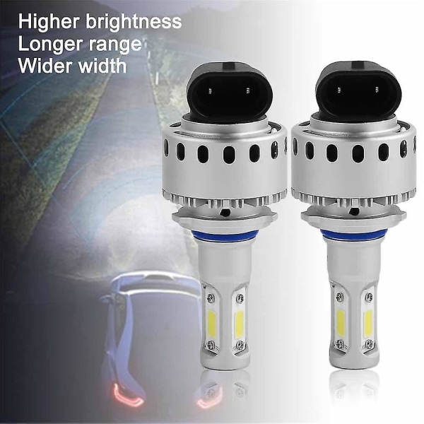 2 stk. 9005 COB Chip Kørelys LED Bil 12000lm
