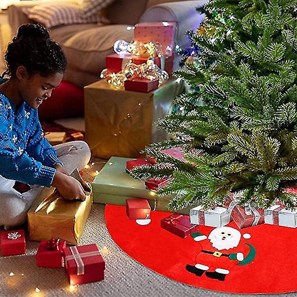 Luksuriøs Kunstig Pels Juletræsskørt med Sequinsnefnug