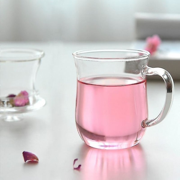 Transparent Glaskop med Varmebestandig Tekande Infuser Filter