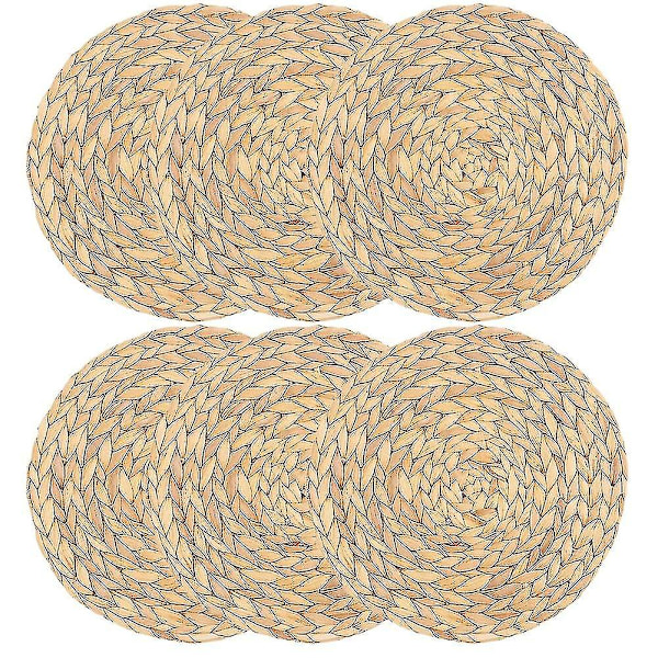 Runde Flettede Plassmatter, Vannhyasint Flettet Rattan Plassmatter