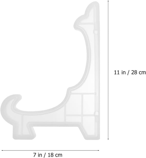 2 stk store DIY krystall epoxy silikonform display stativformer 25x18x1,5 cm