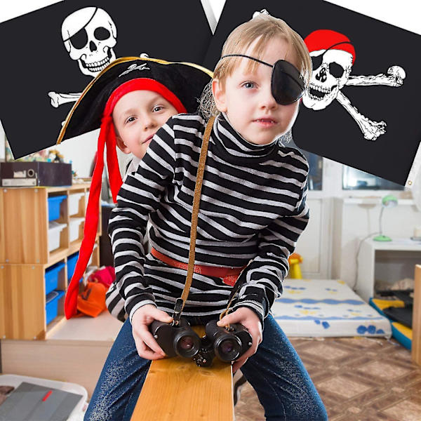 2 kpl Pirattilippua Jolly Roger -kallo Halloween-koriste