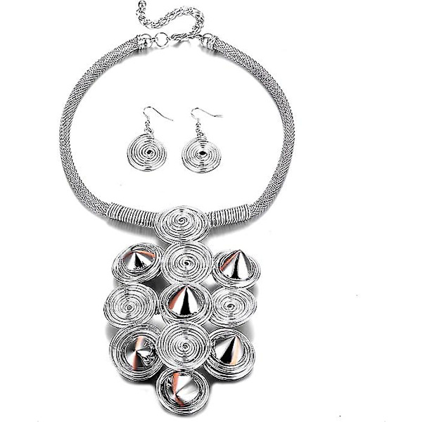 Flerfärgad pärlsträngad halsband med lager