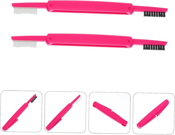 2 stk. øjenvippebørste øjenvippebukker foldbar øjenvippemakeupbørste øjenbrynsplejeværktøj