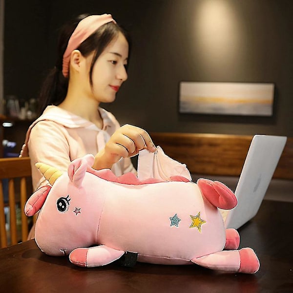 Kawaii Bil Pig Husky Kat Håndklæde Plyslegetøj Dyr Æske Hjem Sofa Vævsæske Serviettaske Pose Plushie