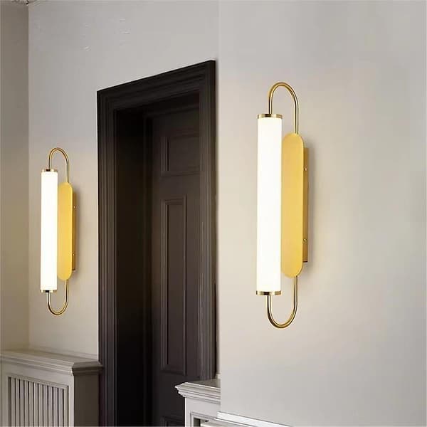 LED Vägglampa Mässing Modern Remsa Smidesjärn Glas Sovrum