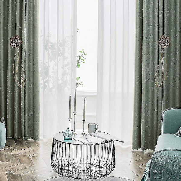 Vintage-tyylinen magneettinen verhoklipsu, 4 kpl Hartsi-kukkaverhon pidike Ikkunan verhon koristeellinen solkipidin Kotiin, Kahvilaan, Parvekkeelle - Kahvi