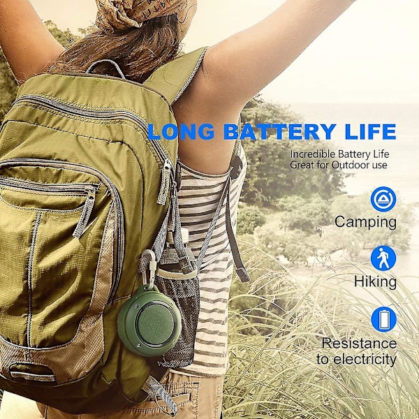 Cykel Bluetooth-högtalare Bil Utomhus Sport Ljud Mini Bärbar Mobiltelefon Kort Subwoofer Green