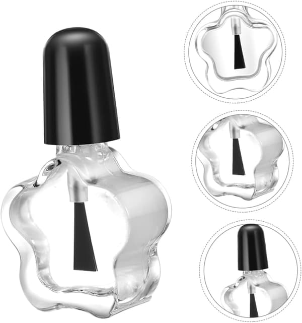 20 st 5 ml stjärnformade nagellacksflaskor i glas Lätta påfyllningsbara spillsäkra behållare