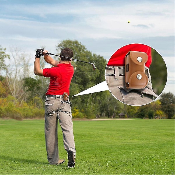 Golfballveske Nøkkelveske Oppbevaringsveske Sportsbag Golf midjepose Oppbevaringsveske (1 stk, brun)