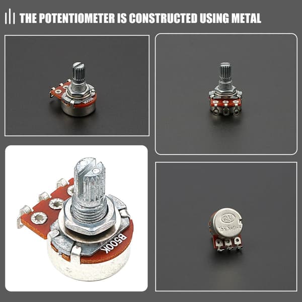 Liten Potentiometer Mini Gitarr Potentiometer Metall Brun Exakt Justering Mångsidig Volymkontroll