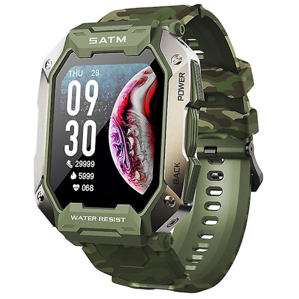 1,71-tums Klocka C20 Smartwatch Trefallig Utomhus Stegräknare Bluetooth Samtal Klocka Black