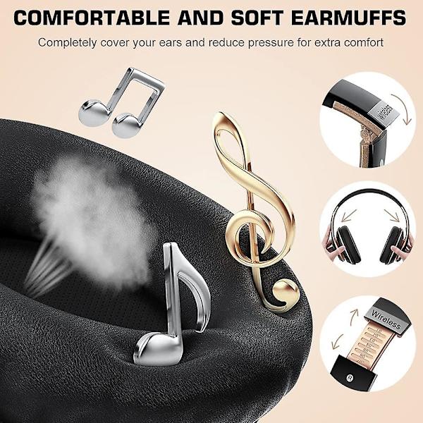 6s Langattomat Bluetooth-kuulokkeet, Yli-korvan, Hi-fi Stereo Taitettavat Langattomat Stereokuulokkeet Black