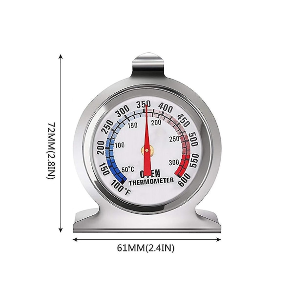 Uuni-termometri 100-600 F Välitön Lukeminen Koukku ja Paneelin Pohja