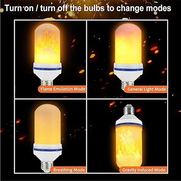 LED E26 E27 Maissilamput Liekkivaikutuksella SMD 2835 Tulen liekkiä jäljittelevät lamput