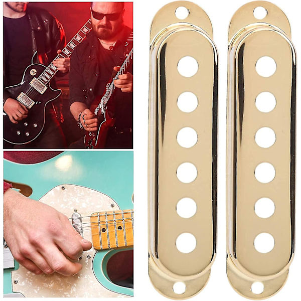 3 stk Gitar Pickup Deksel Messing Enkelt Pickup Deksel Musikktilbehør