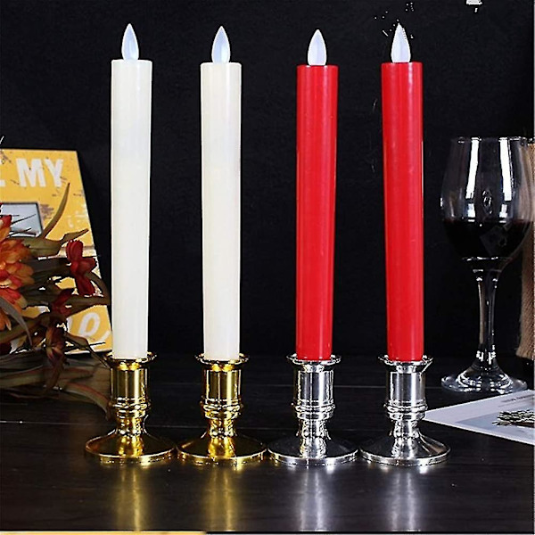 2 stycken ljusstakar ljusstake ljusstakebas bröllopsdekoration - silver present