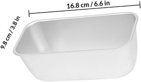 2 stk. dyb bageform rektangulær toastform non-stick toastform zinklegering