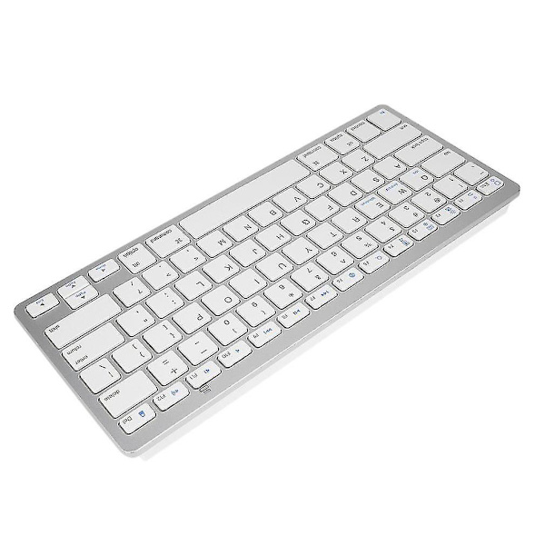 Hopeaa Ultra-ohut Langaton Bluetooth-näppäimistö iPad Mini Mac
