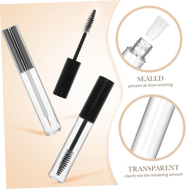 Tom Mascara Tube Beholdersæt 9 stk. 10 ml Sort Øjenvippebørste