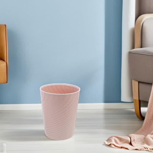 2-pack liten papperskorg i plast med räfflad design för snabb avfallshantering