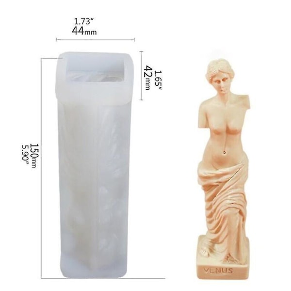 Art Body Candle Resin Mold Human Shaped Venus Goddess