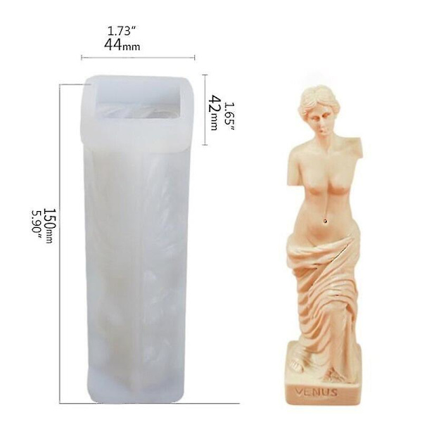 Konst Kroppstearinljus Resinform Människoliknande Venusgudinna