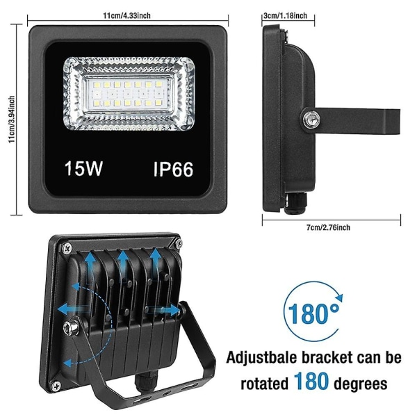 Rgbw App Led Floodlight 15w Bluetooth Outdoor Smart Flood