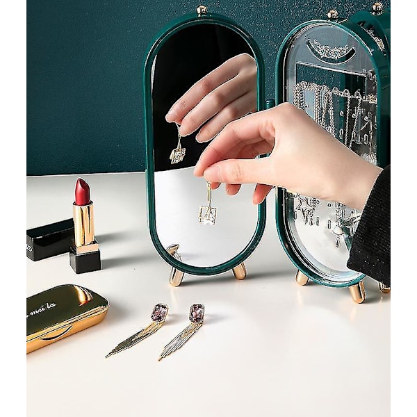 Ørepyntdisplay, Kosmetikkoppbevaringsboks, Foldbar Organizer