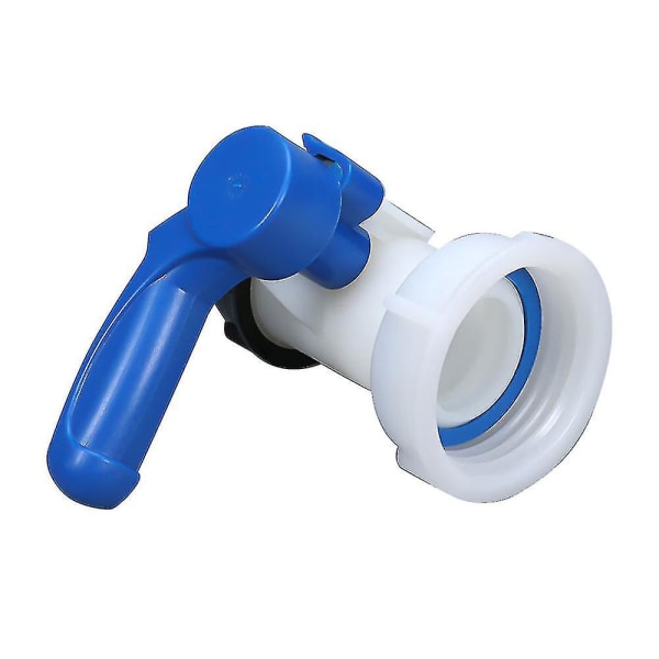 Adapter Avløpsadapter Tote Tank Adapter Butterflyventil Bryter For Vannbeholder Blå (1 stk)