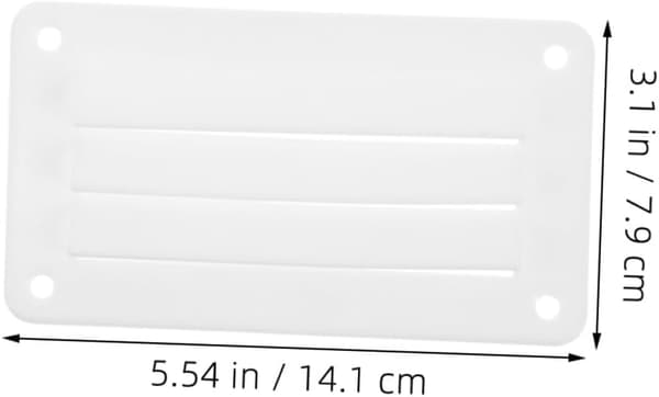 Boblebil Eksosventil Lamellventilrist 79X141Mm Hvit med 4 Skruer for Båt Bobil Montering