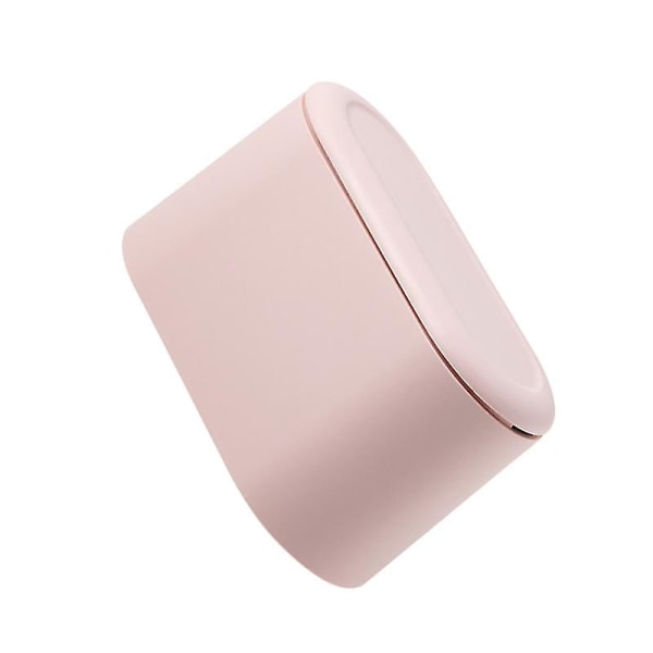 1 st Mini Papperskorg för Skrivbord med Trycklock, Rosa