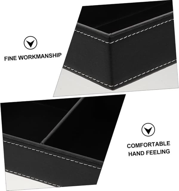 Smykke Organizer Boks Multifunktionel Skrivebordsopbevaringsholder Sort Rum Smykkebakke